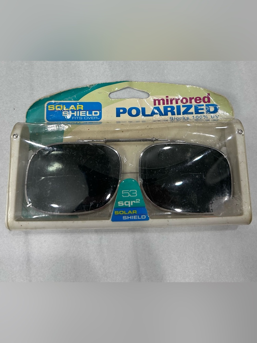 Solar Shield Polarized Clip On Sunglasses Xspan Frame New 53 Sqr2